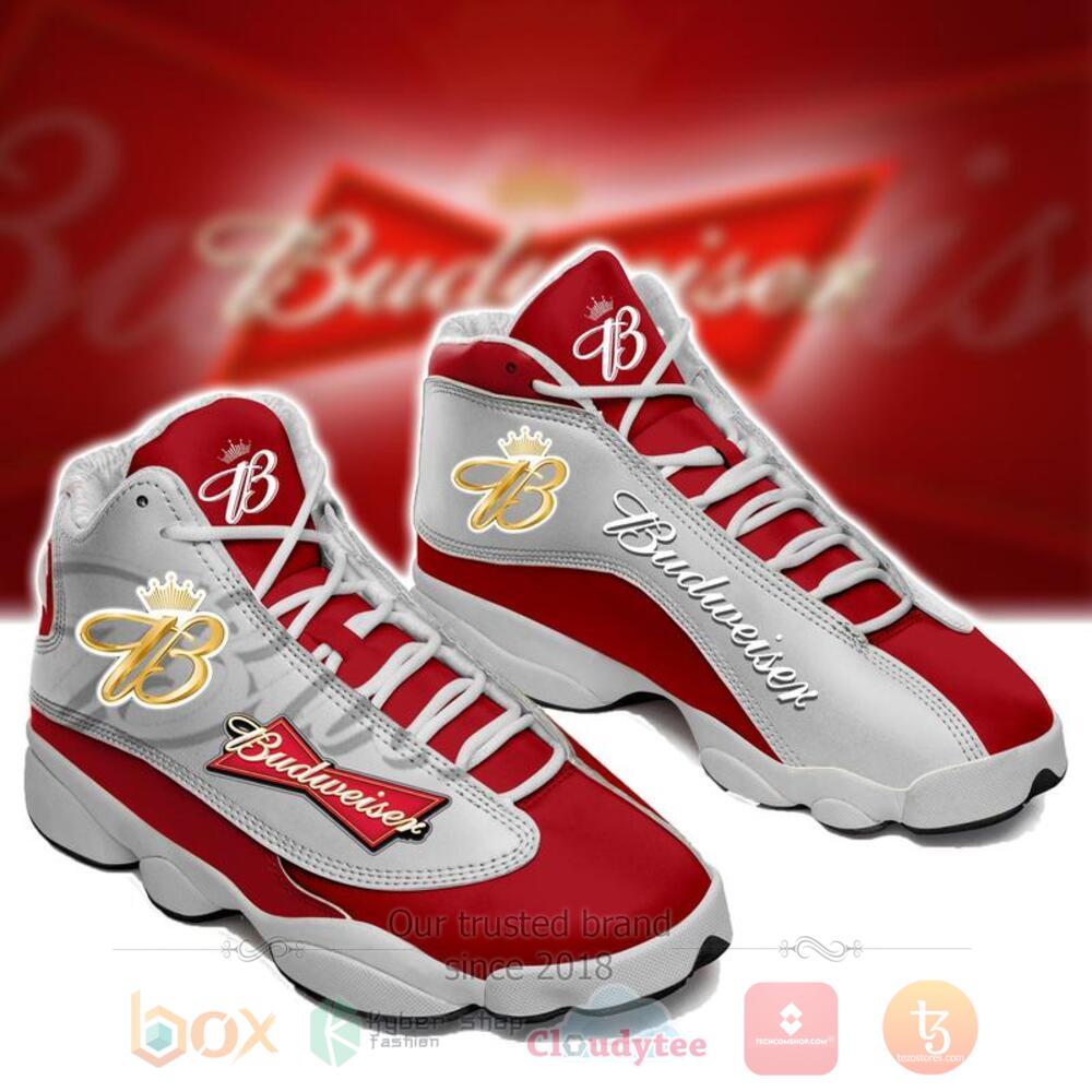 Budweiser red grey Air Jordan 13 sneaker shoes 2 Budweiser red grey Air Jordan 13 shoes