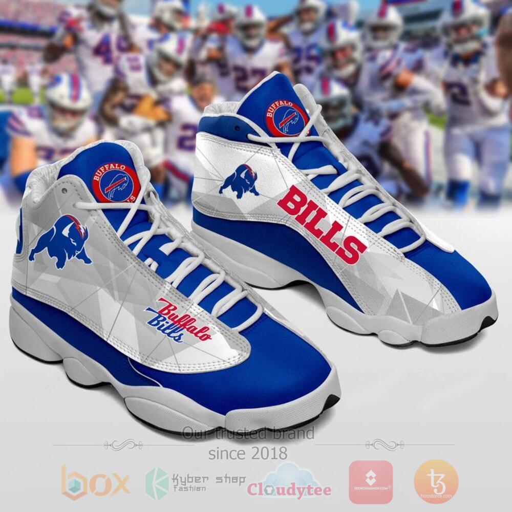 Buffalo Bills NFL blue grey Air Jordan 13 shoes