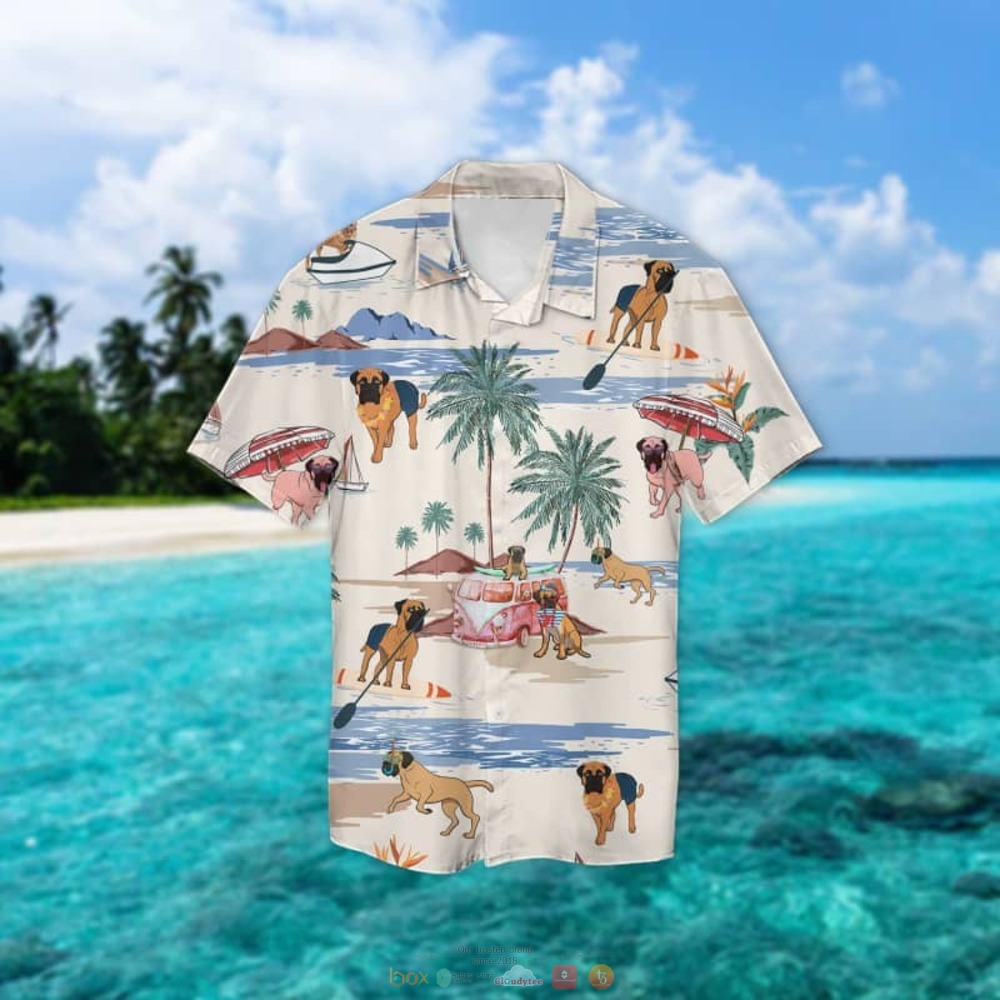 Bullmastiff Summer Beach Hawaiian Shirt 2 Bullmastiff Beach Hawaiian Shirt 1