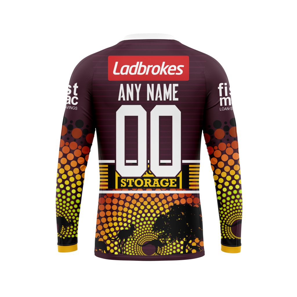 Personalized Brisbane Broncos NRL Australia’s Day Kits full print 3d shirt, hoodie 6 CUSTOM NRLAUSBroncos211230 000 long sleeve back
