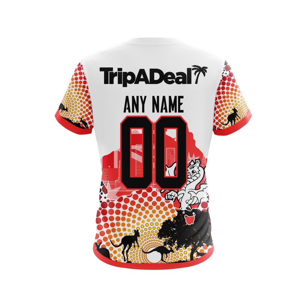 Personalized St George Illawarra Dragons NRL Australia’s Day Kits full print 3d shirt, hoodie 8 CUSTOM NRLAUSDragons211230 000 tee back