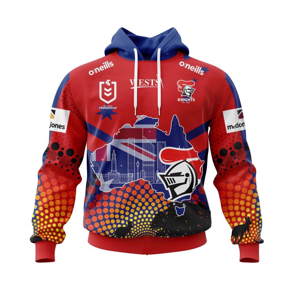 Personalized Newcastle Knights NRL Australia’s Day Kits full print 3d shirt, hoodie 2 CUSTOM NRLAUSKnights211230 000 hoodie front