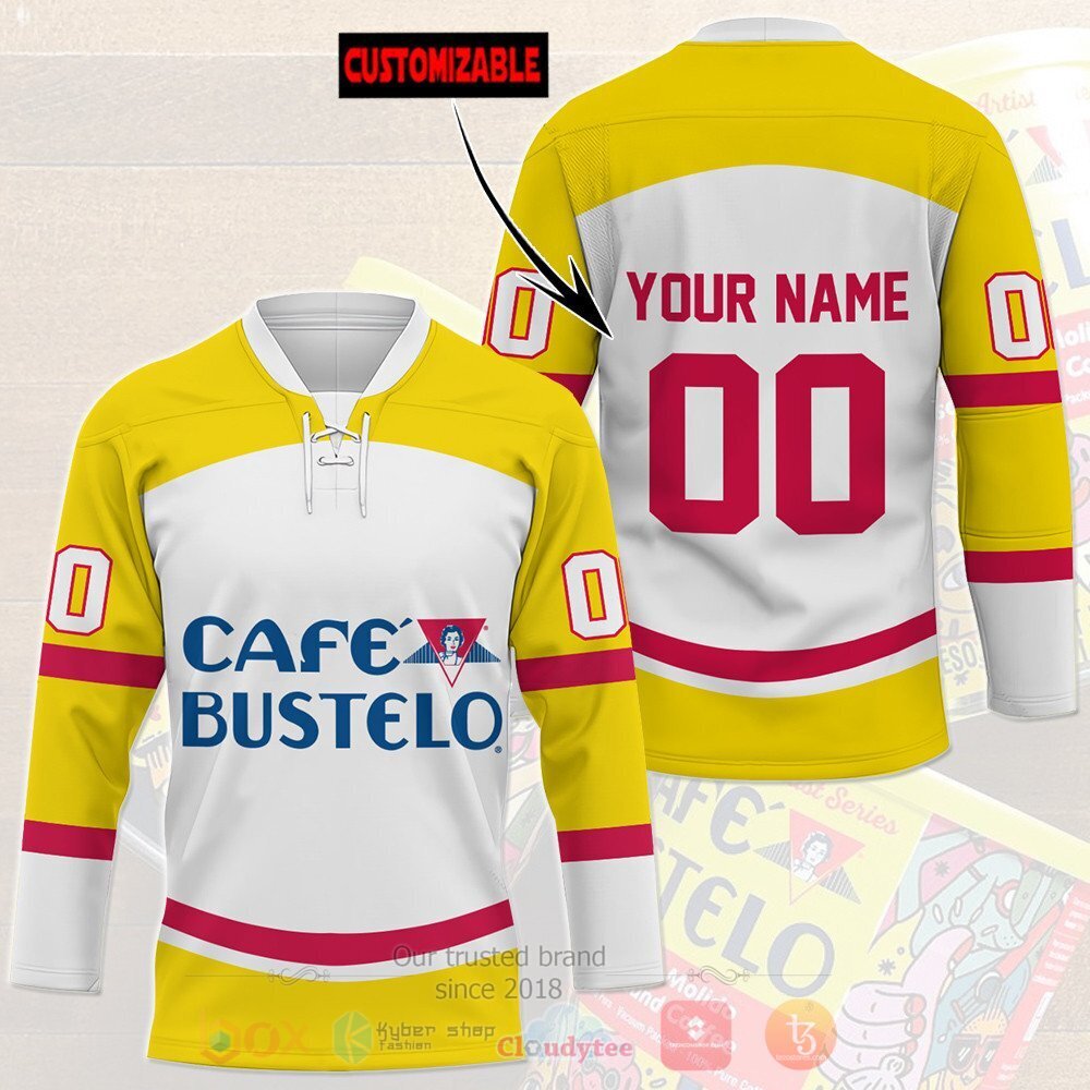 BEST Cafe Bustelo Personalized Jersey Hockey 1 Cafe Bustelo Personalized Hockey Jersey
