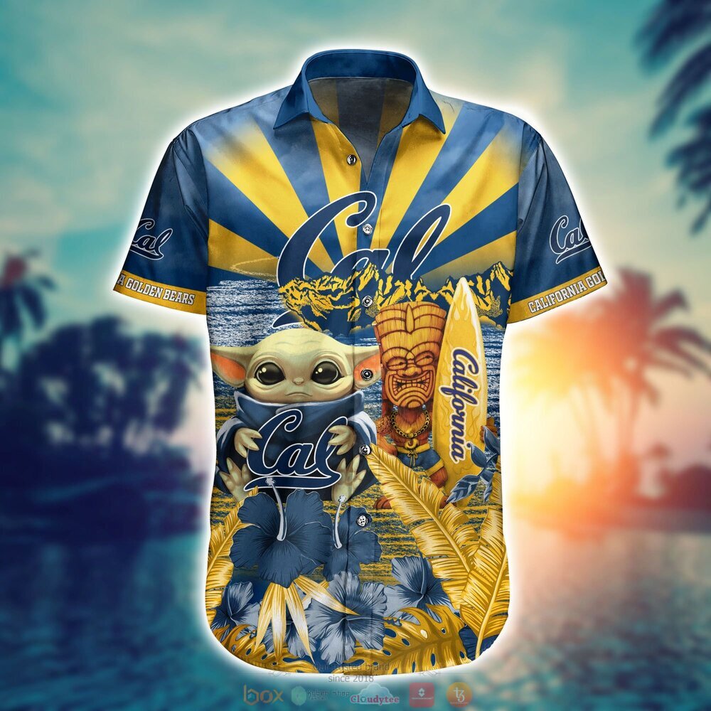 California Golden Bears Baby Yoda NCAA Hawaiian Shirt, Shorts 2 California Golden Bears NCAA Baby Yoda Hawaiian Shirt Shorts 1