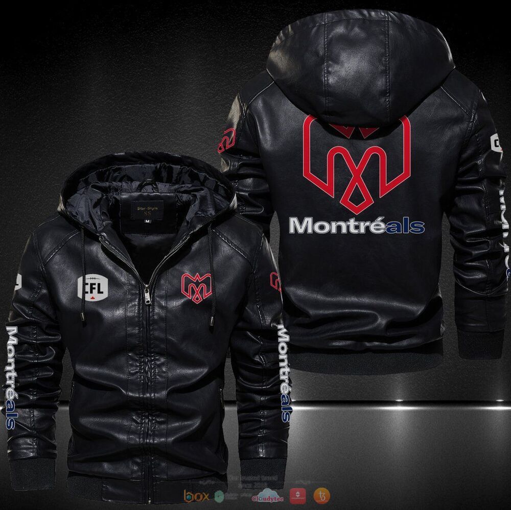 Canada Montreal Alouettes CFL Leather Jacket Hat