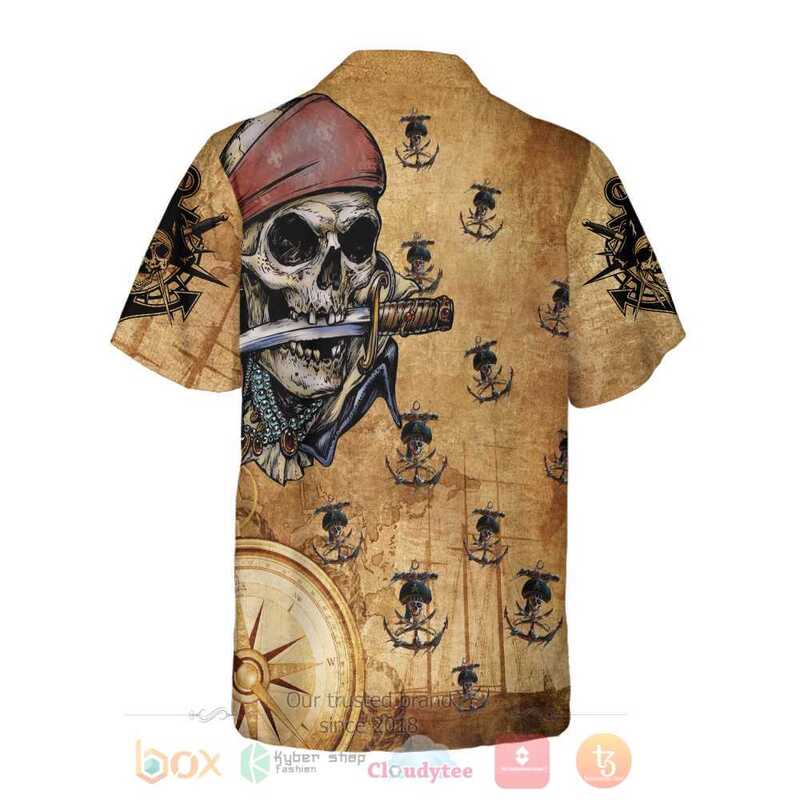 BEST Captain Pirate Skull 3D All Over Printed Hawaiian Shirt 3 Captain Pirate Skull Hawaiian Shirt 1 2