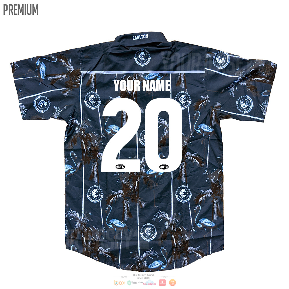 Personalized AFL Carlton Blues Hawaiian shirt 2 Carlton Blues AFL Hawaiian shirt 1