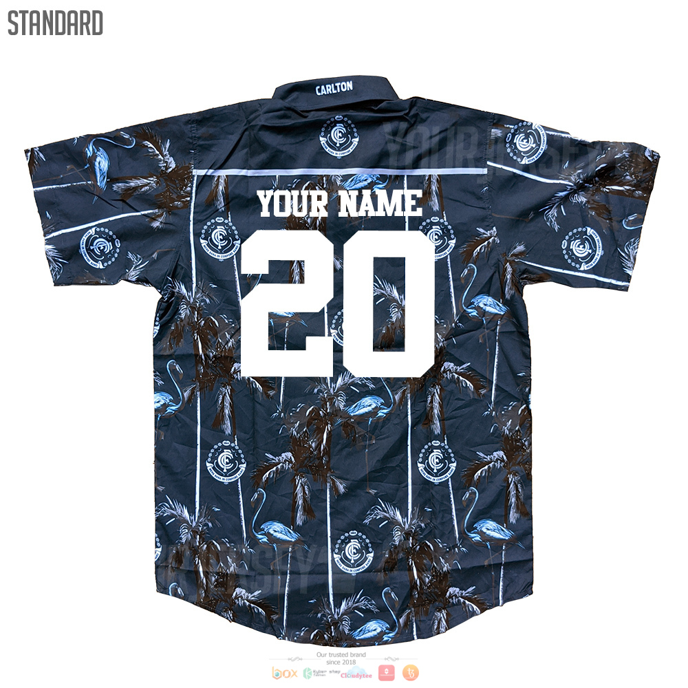Personalized AFL Carlton Blues Hawaiian shirt 3 Carlton Blues AFL Hawaiian shirt 1 2