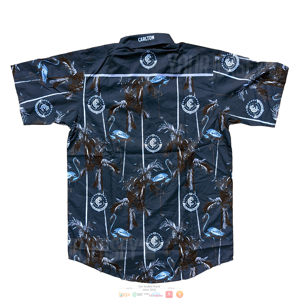 Personalized AFL Carlton Blues Hawaiian shirt 4 Carlton Blues AFL Hawaiian shirt 1 2 3