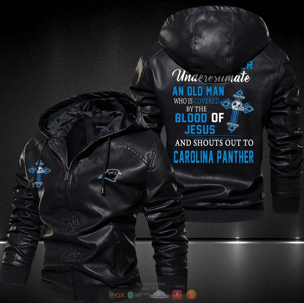 Carolina Panthers Leather Jacket Hat