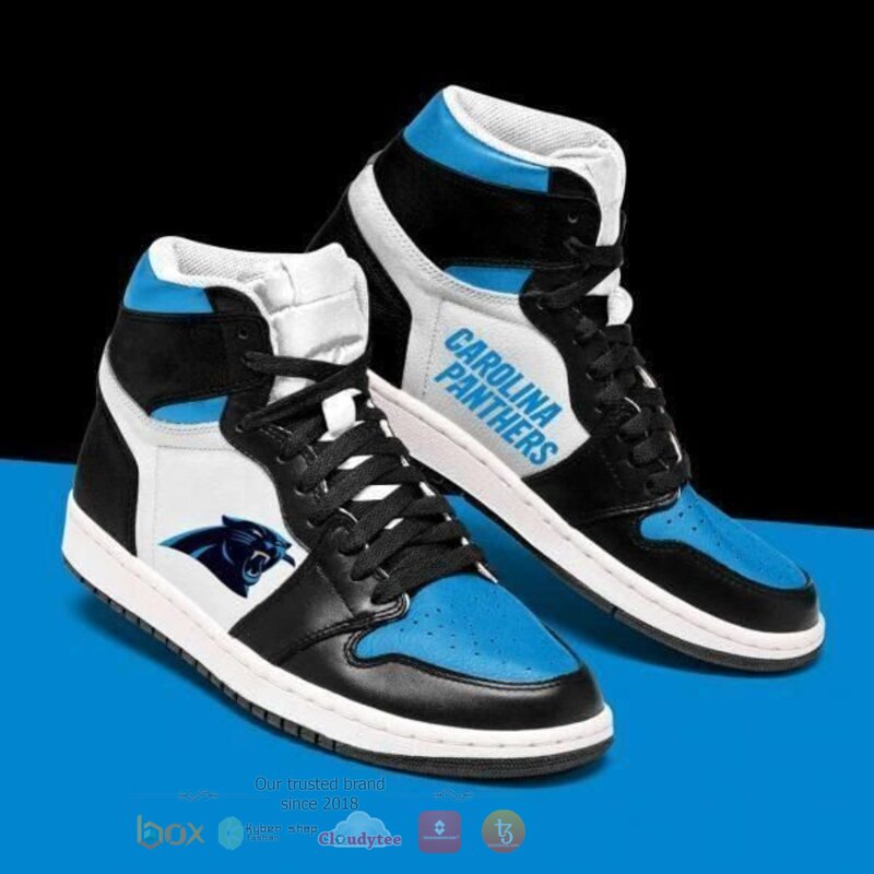 Carolina Panthers NFL Football Air Jordan High Top Shoes 7 Carolina Panthers NFL Football Air Jordan High Top Shoes