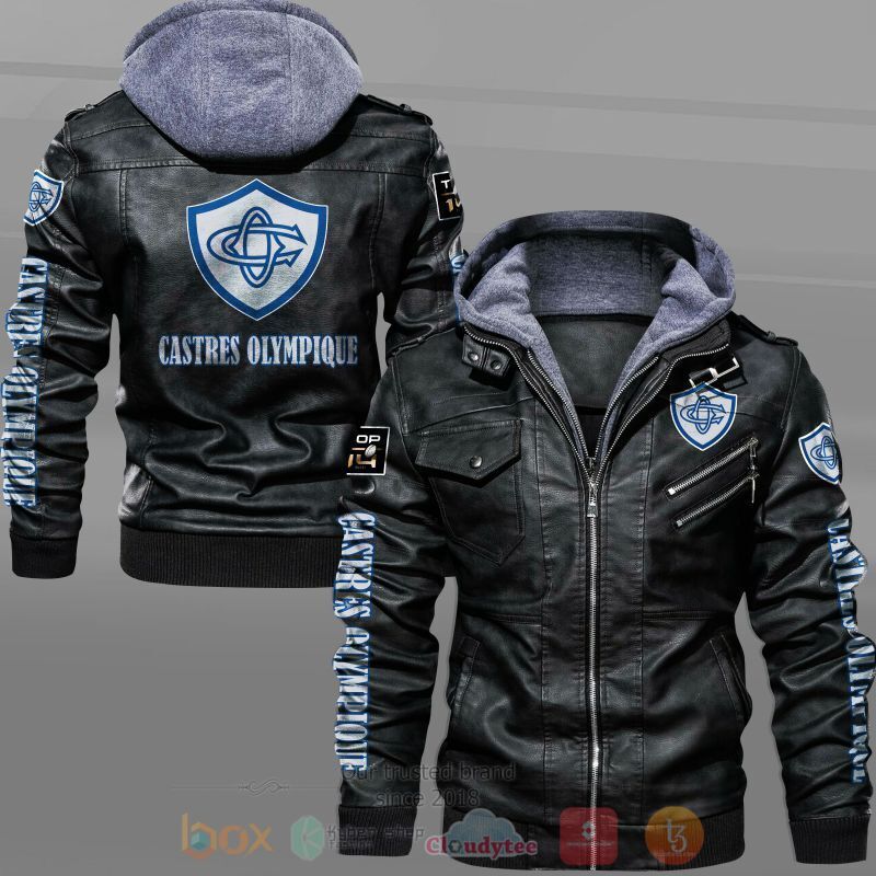 HOT Castres Olympique Leather Jacket 1 Castres Olympique Leather Jacket