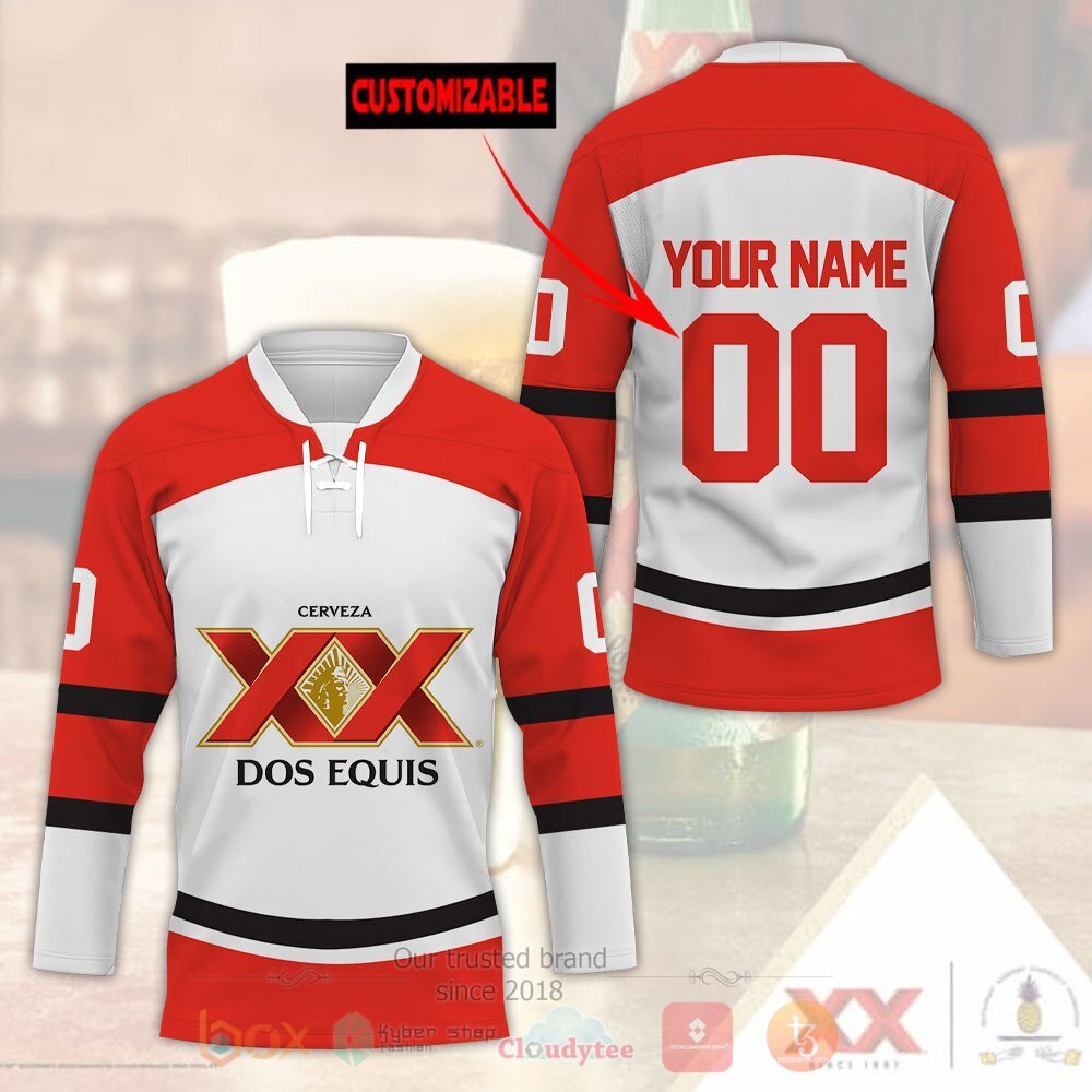 Cerveza Dos Equis Personalized Hockey Jersey