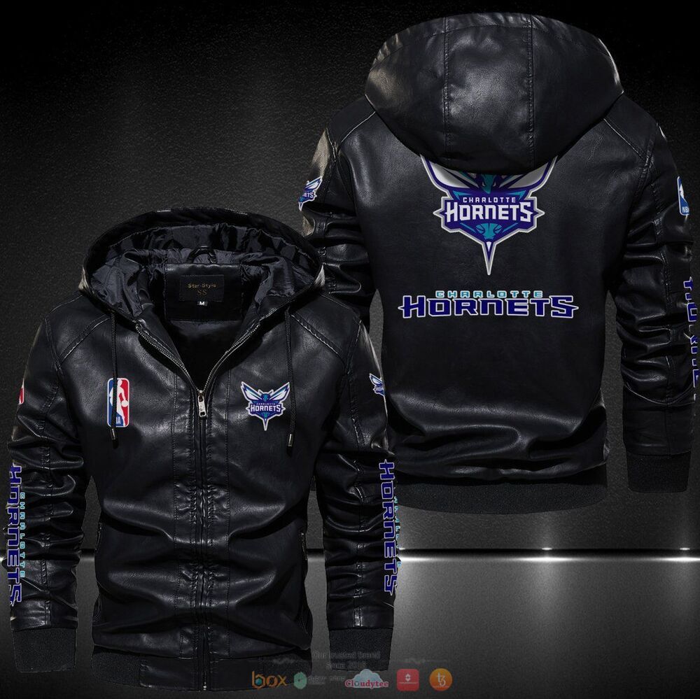 Charlotte Hornets NBA Leather Jacket Hat