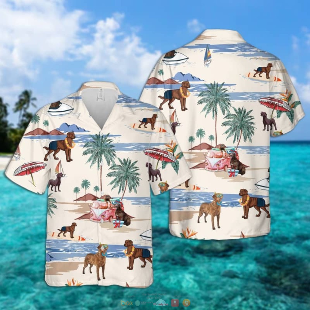 Chesapeake Bay Retriever Beach Hawaiian Shirt