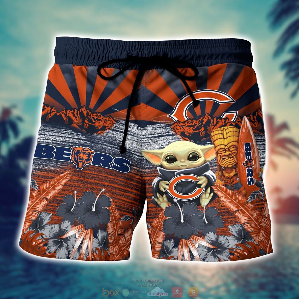 Chicago Bears Baby Yoda NFL Hawaiian Shirt, Shorts 4 Chicago Bears NFL Baby Yoda Hawaiian Shirt Shorts 1 2 3