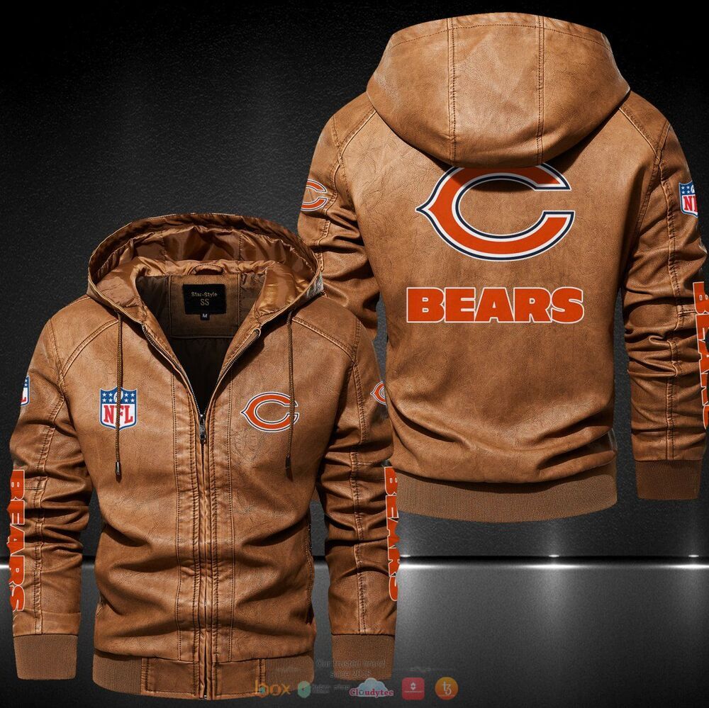 Chicago Bears NFL Leather Jacket Hat