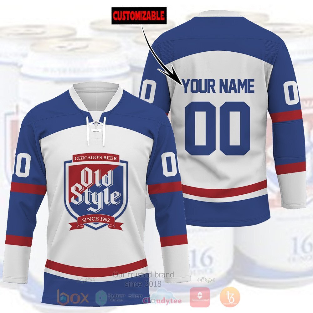 Chicago Beer Old Style Personalized Hockey Jersey