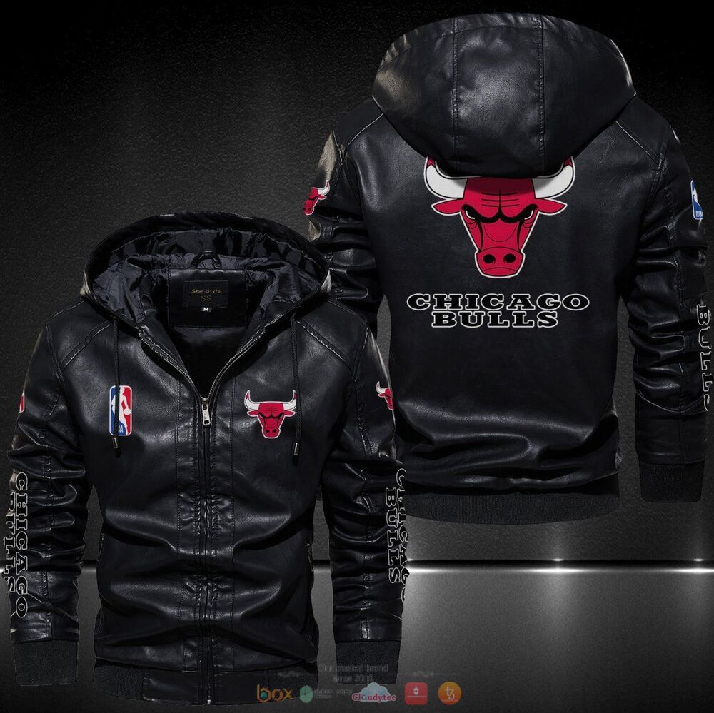 Chicago Bulls NBA Leather Jacket Hat
