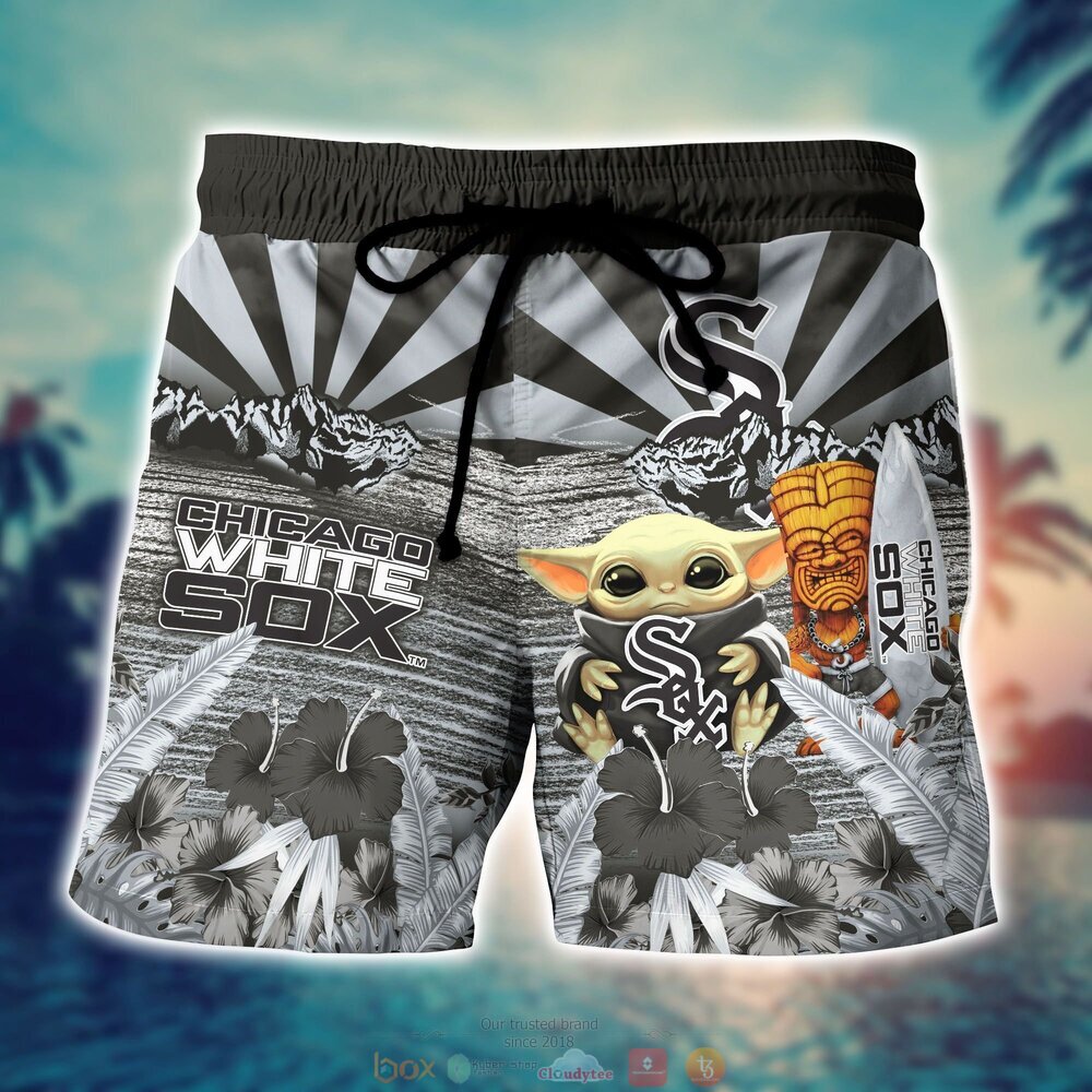 Chicago White Sox Baby Yoda MLB Hawaiian Shirt, Shorts 4 Chicago White Sox MLB Baby Yoda Hawaiian Shirt Shorts 1 2 3
