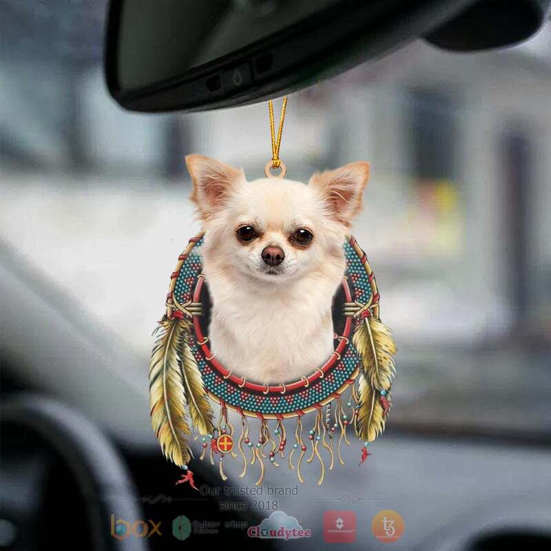 Chihuahua In Dreamcatcher Car Ornament