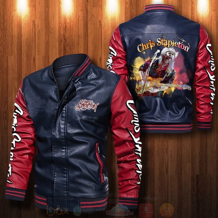 BEST Chris Stapleton 2D Leather Bomber Jacket 4 Chris Stapleton Bomber Leather Jacket 1 2 3