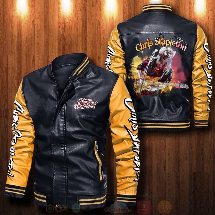 BEST Chris Stapleton 2D Leather Bomber Jacket 6 Chris Stapleton Bomber Leather Jacket 1 2 3 4 5