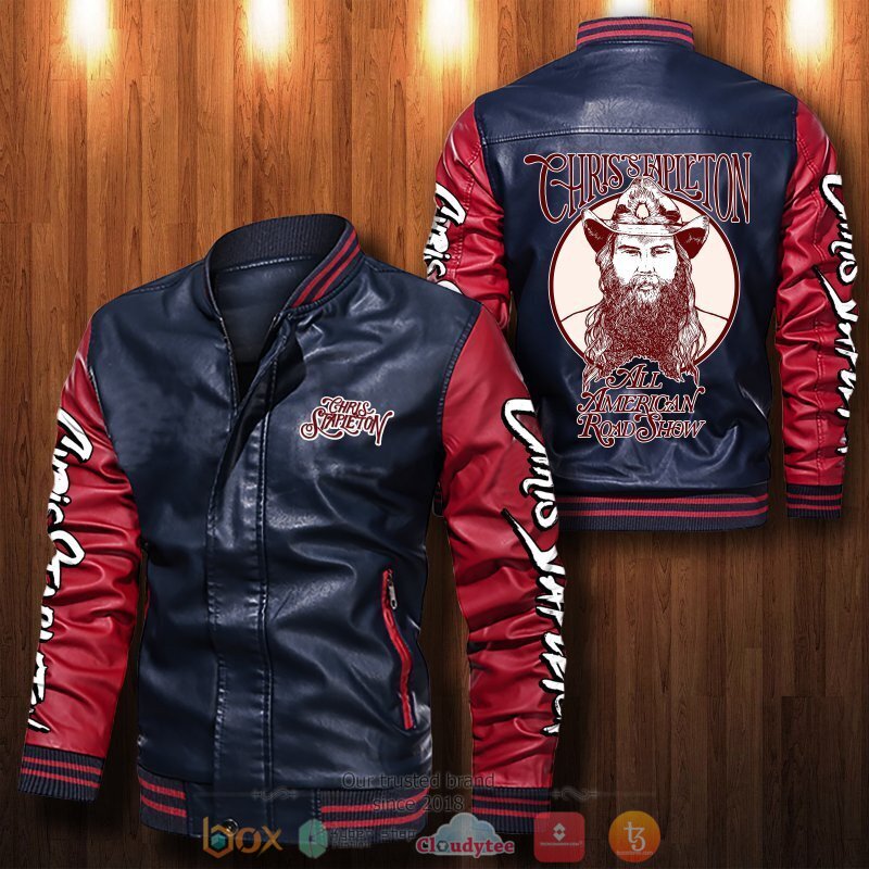 Chris Stapleton Bomber leather jacket 4 Chris Stapleton Bomber leather jacket 1 2 3