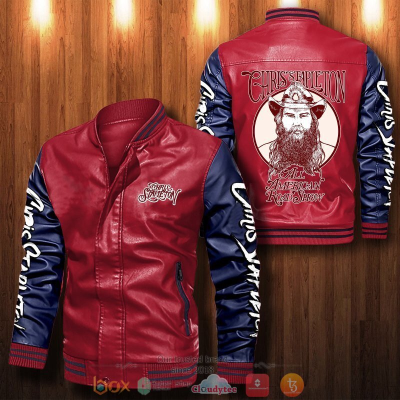 Chris Stapleton Bomber leather jacket 5 Chris Stapleton Bomber leather jacket 1 2 3 4