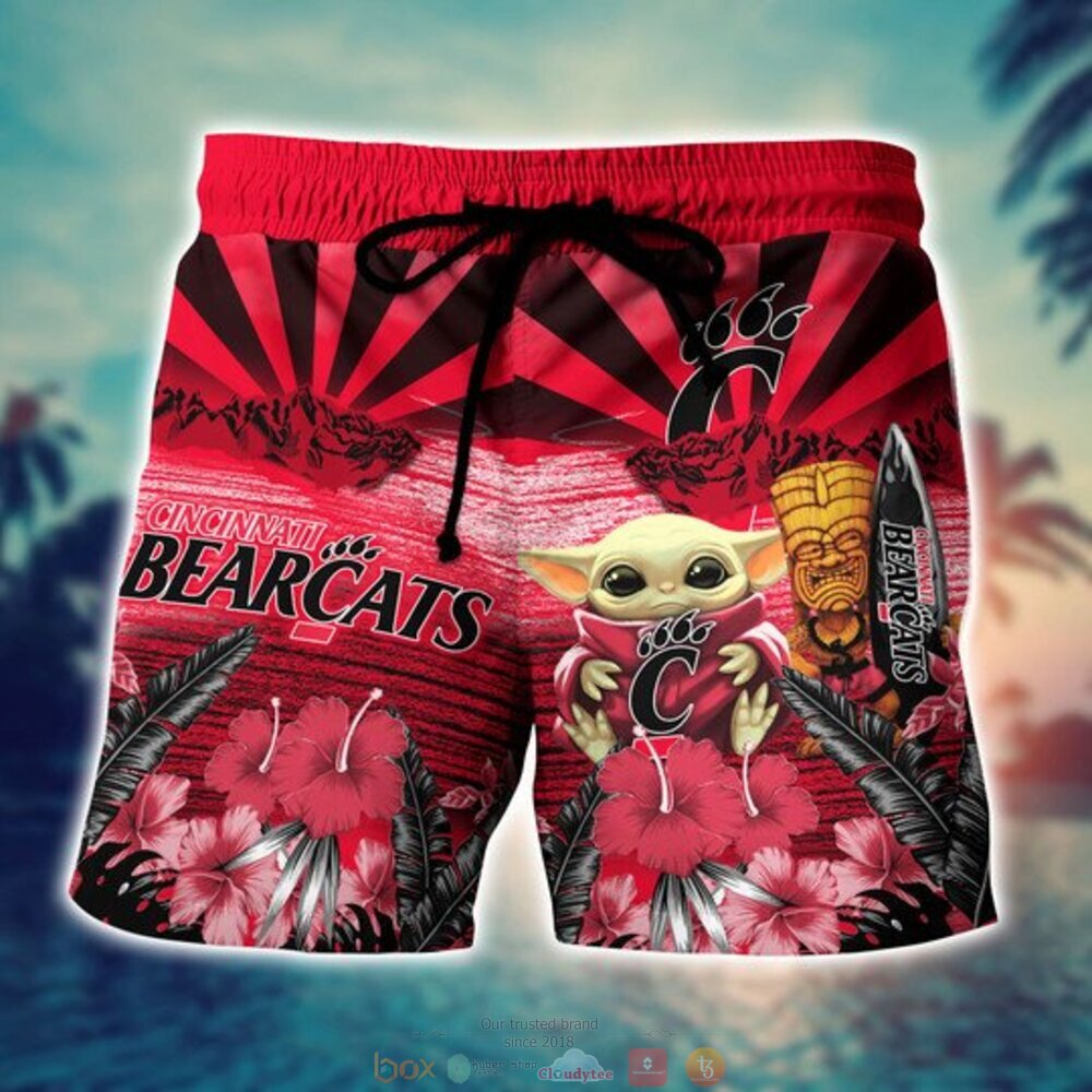 Cincinnati Bearcats Baby Yoda NCAA Hawaiian Shirt, Shorts 4 Cincinnati Bearcats NCAA Baby Yoda Hawaiian Shirt Shorts 1 2 3