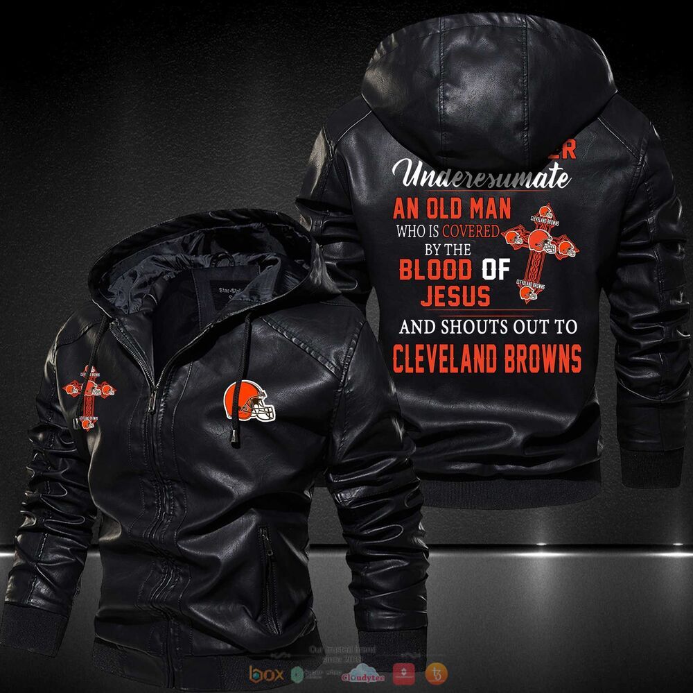 Cleveland Browns Leather Jacket Hat