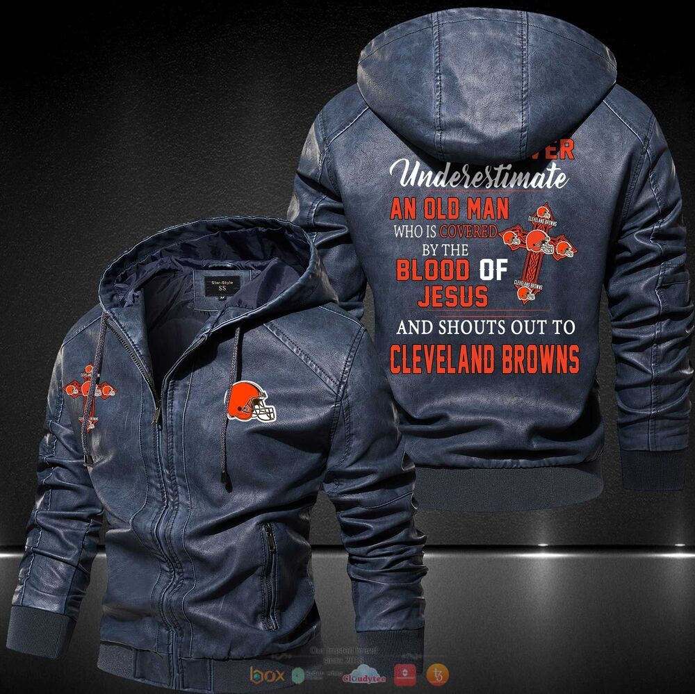 Cleveland Browns Hat Leather Jacket 2 Cleveland Browns Leather Jacket Hat 1