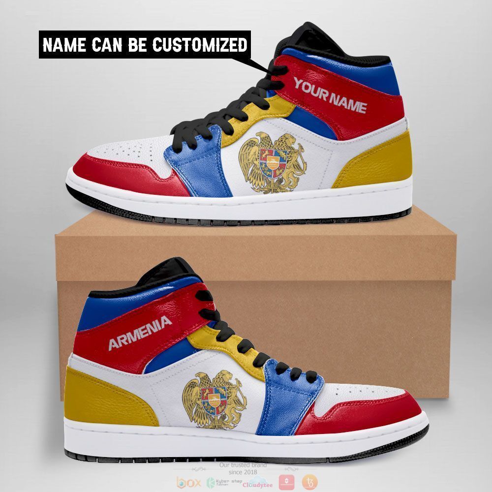 Coat of arms of Armenia Air Jordan high top sneaker 2 Coat of arms of Armenia Air Jordan high top shoes 1