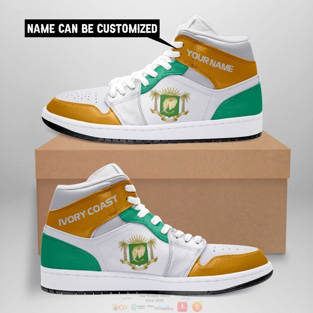 Coat of arms of Ivory Coast Air Jordan high top shoes