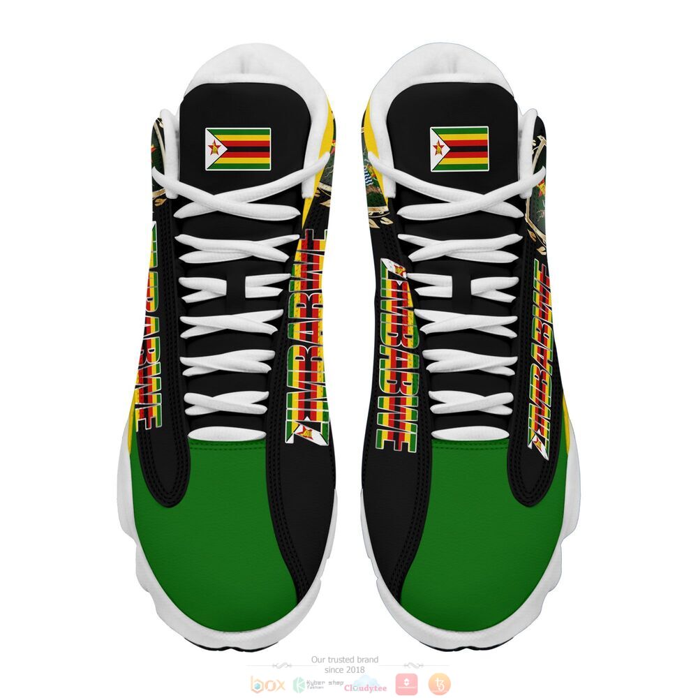 Coat of arms of Zimbabwe Personalized Air Jordan 13 sneaker 2 Coat of arms of Zimbabwe Air Jordan 13 shoes 1