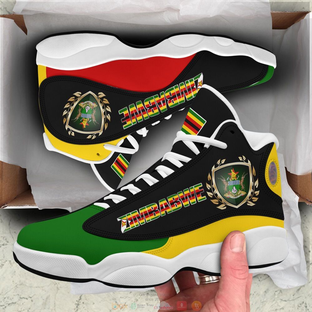Coat of arms of Zimbabwe Personalized Air Jordan 13 sneaker 3 Coat of arms of Zimbabwe Air Jordan 13 shoes 1 2