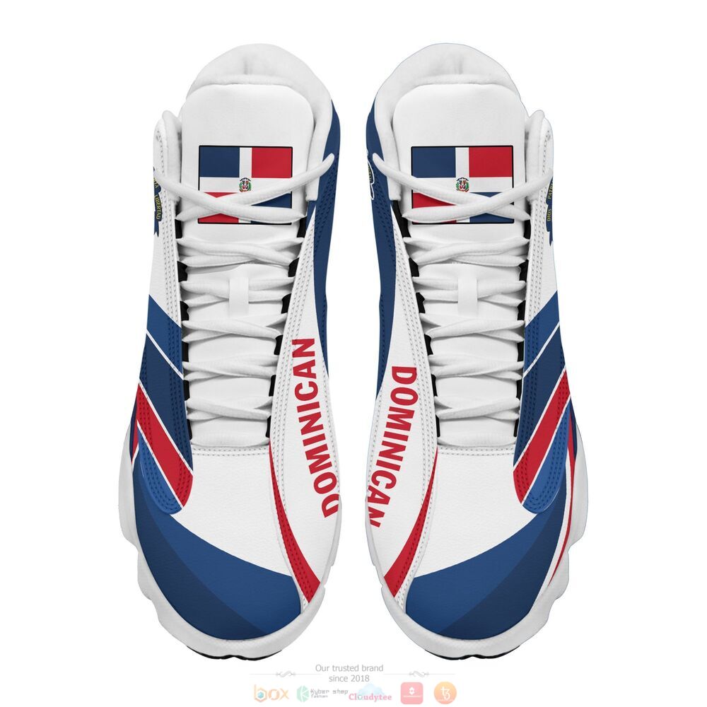 Coat of arms of the Dominican Republic Personalized Air Jordan 13 sneaker 3 Coat of arms of the Dominican Republic Air Jordan 13 shoes 1 2