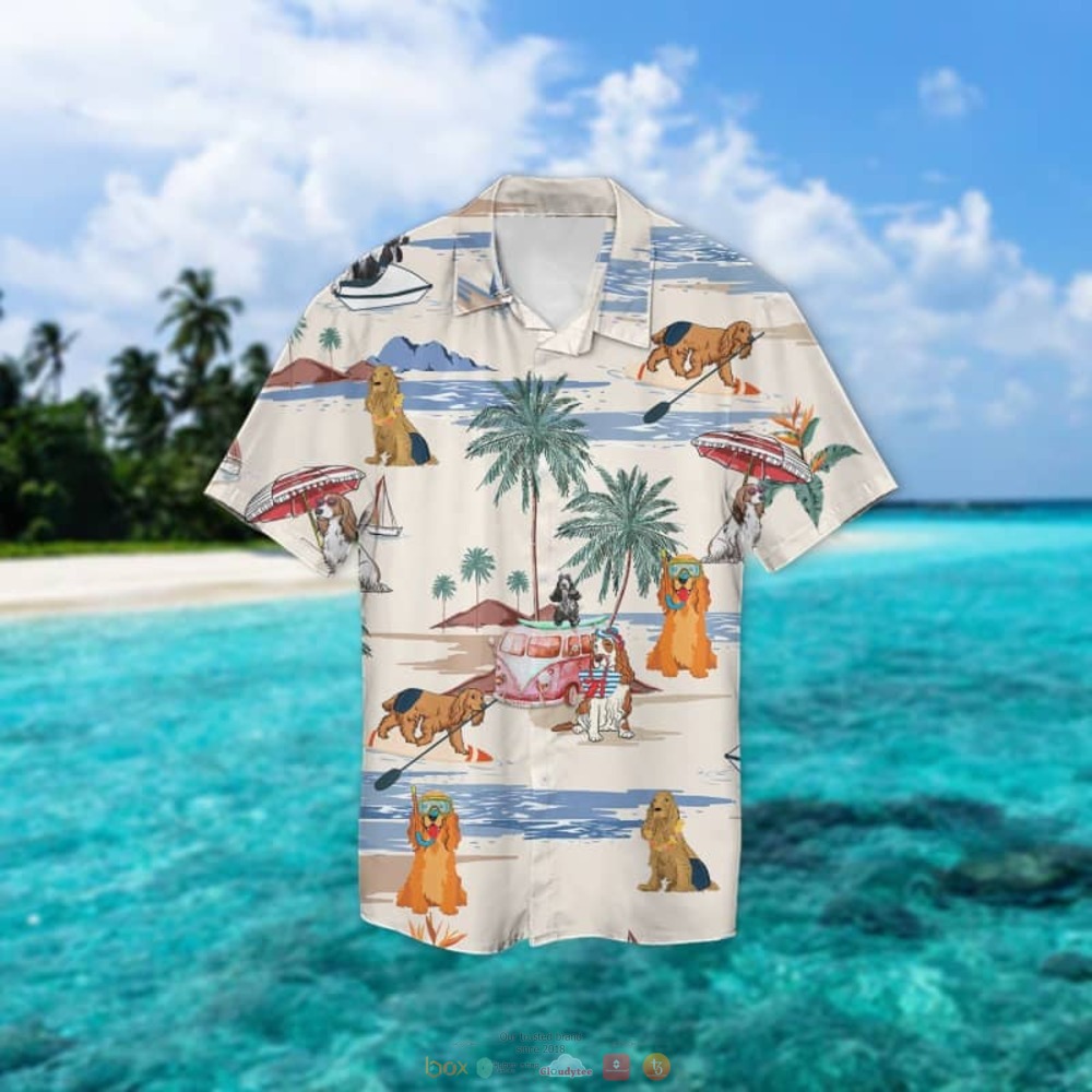 Cocker Spaniel Beach Hawaiian Shirt