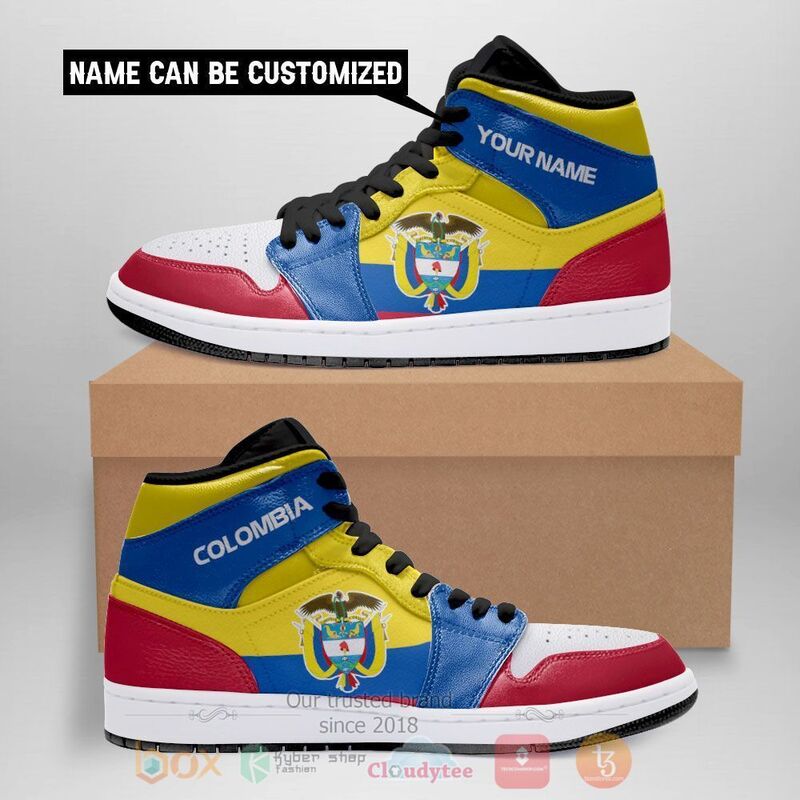 Colombia Personalized Air Jordan High Top Sneakers