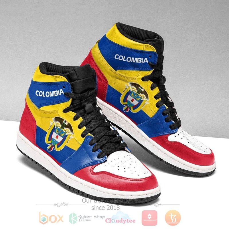 Colombia Personalized Air Jordan High Top Sneakers 1