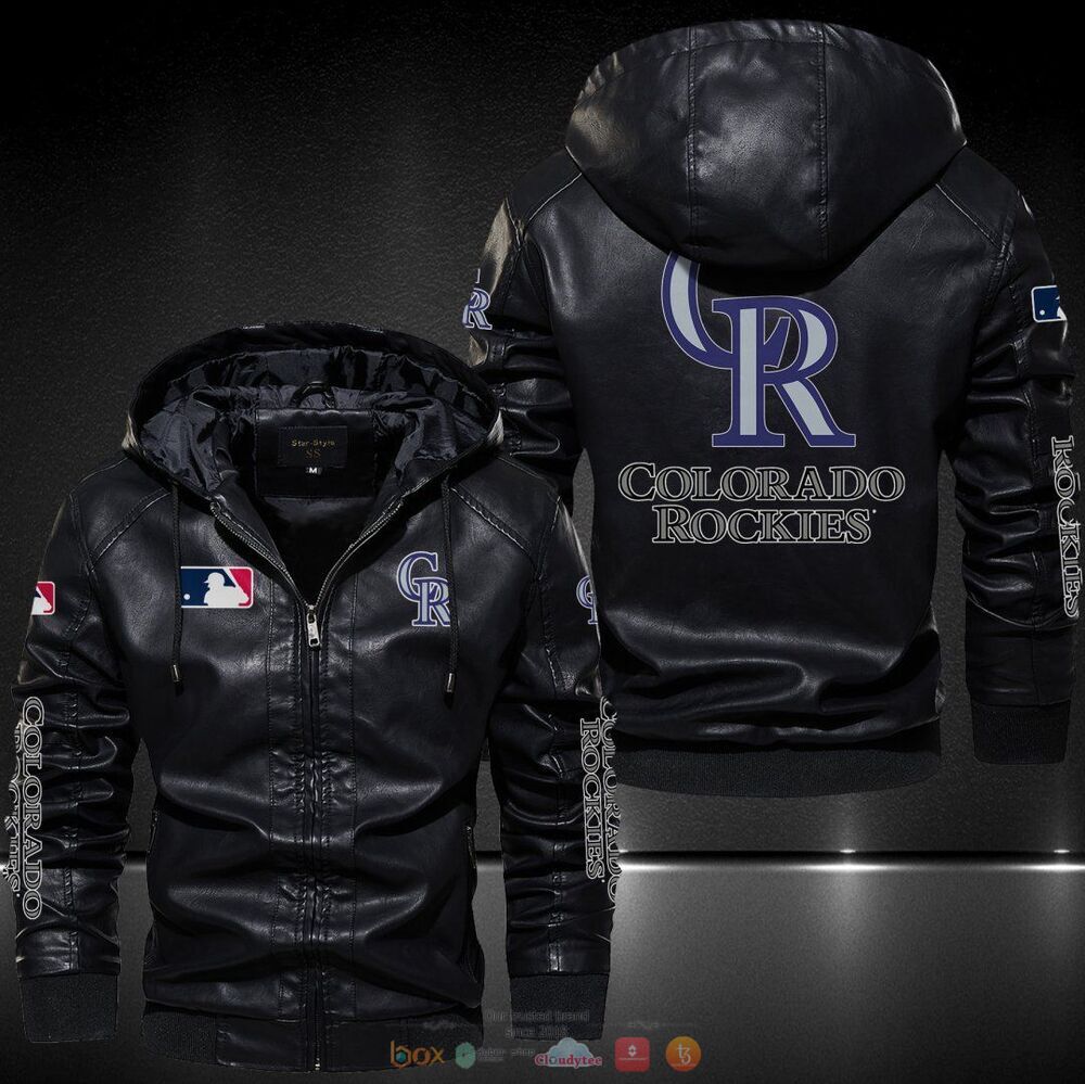 Colorado Rockies MLB Leather Jacket Hat