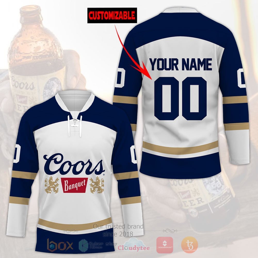 BEST Coors Banquet Beer Personalized Jersey Hockey 2 Coors Banquet Beer Personalized Hockey Jersey