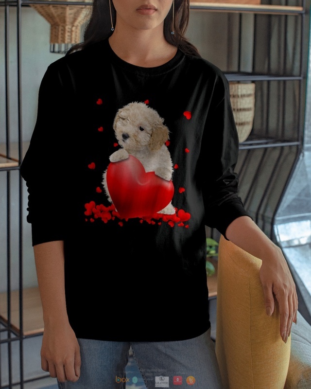 Valentine Hearts Cream Toy Poodle hoodie, shirt 2 Cream Toy Poodle Valentine Hearts shirt hoodie 1