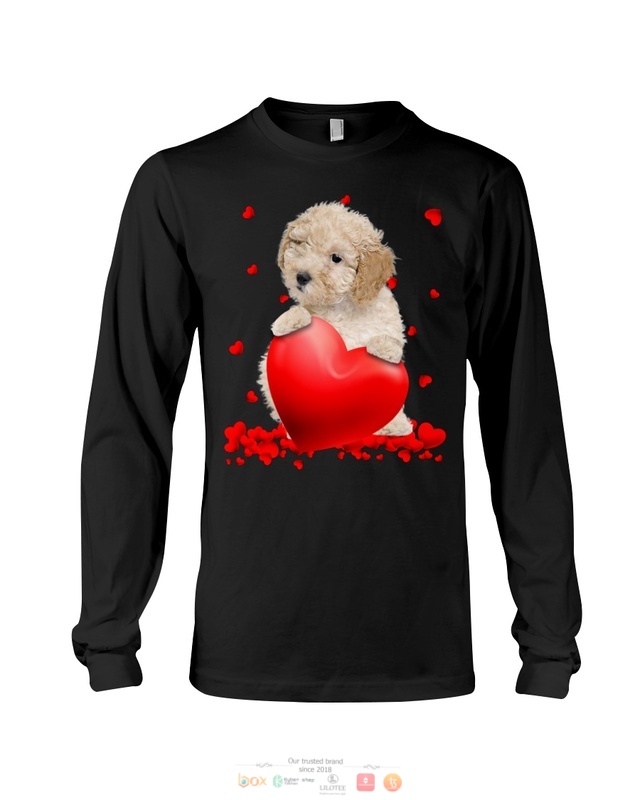Valentine Hearts Cream Toy Poodle hoodie, shirt 4 Cream Toy Poodle Valentine Hearts shirt hoodie 1 2 3