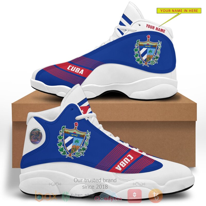 Cuba Personalized White Air Jordan 13 Shoes 1
