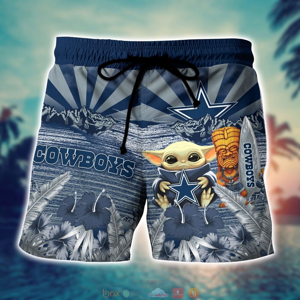 Dallas Cowboys Baby Yoda NFL Hawaiian Shirt, Shorts 4 Dallas Cowboys NFL Baby Yoda Hawaiian Shirt Shorts 1 2 3