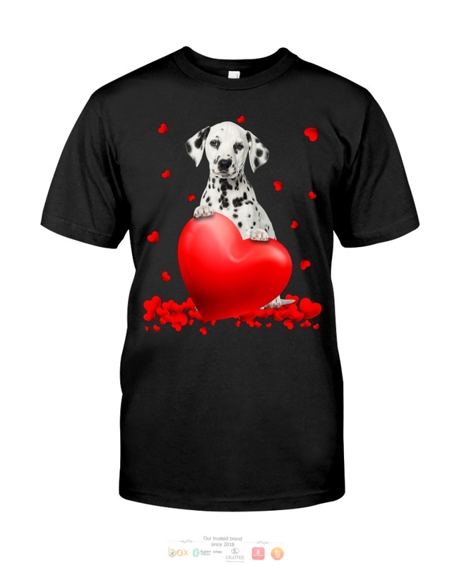 Dalmatian Valentine Hearts shirt hoodie