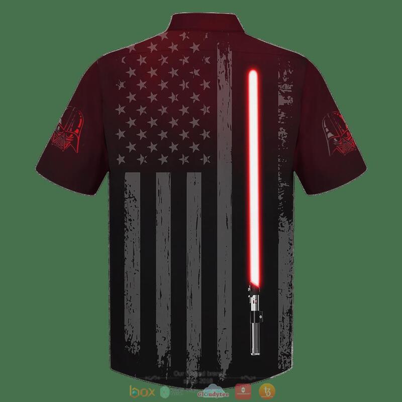 Darth Vader American Flag Hawaiian Shirt 2 Darth Vader American Flag Hawaiian Shirt 1