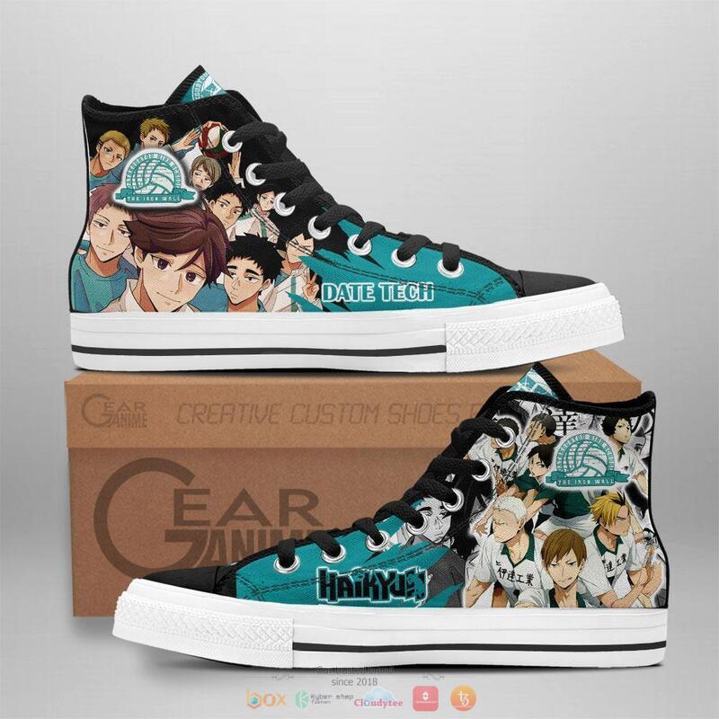 Date Tech Anime Haikyuu canvas high top shoes