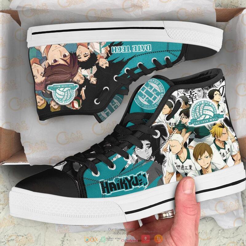Date Tech Anime Haikyuu canvas high top shoes 1